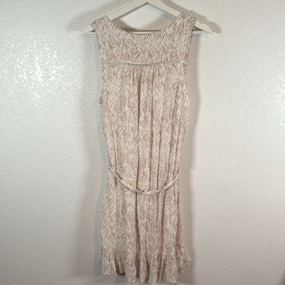 Gentle Fawn Neutral Leaft Print Mini Dress Size Small - Picture 4 of 7